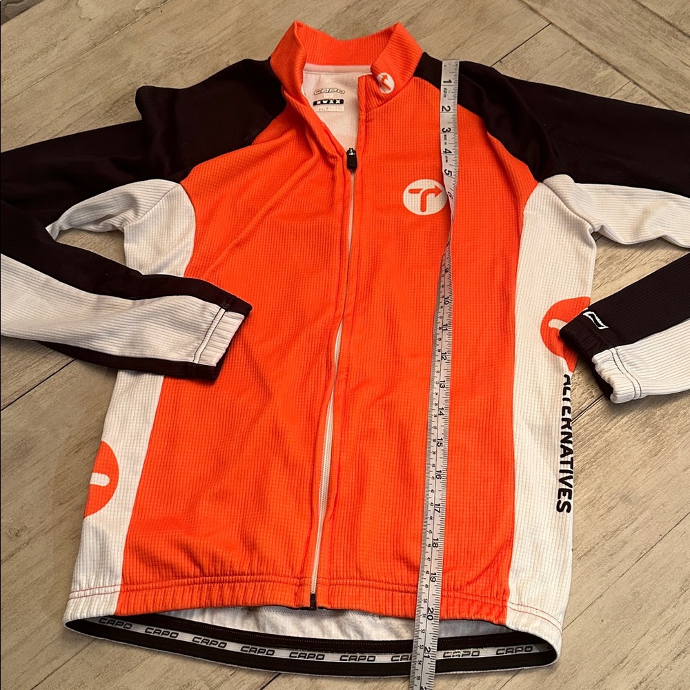 Women's Capo Cycling Jacket Performance Orange White size S - Picture 5 of 7